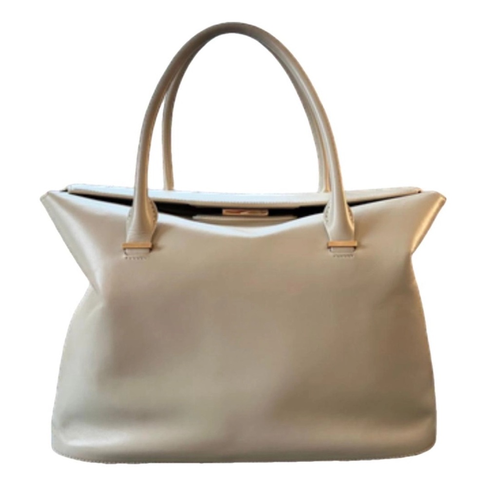The Row Carryall 14 in Ecru leather